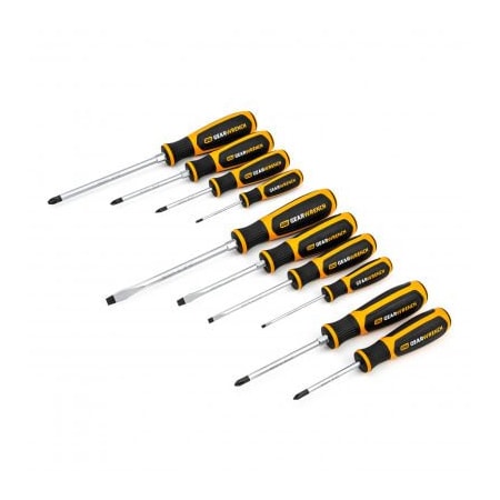 Apex Tool Group Gearwrench 10 Piece Phillips/Slotted/Pozidriv Dual Material Screwdriver Set 80060H